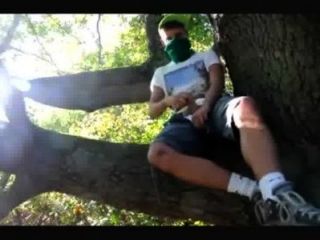同性戀青少年男孩搖晃在樹林裡