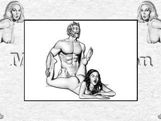 玛丽布兰仙若虫和色狼的色情图画